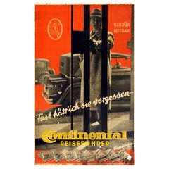 Original Vintage Poster Continental Travel Guides Road Map Atlas Car Manual Book