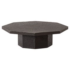 Table basse octogonale brutaliste en pierre éclectique, Pays-Bas, 1970