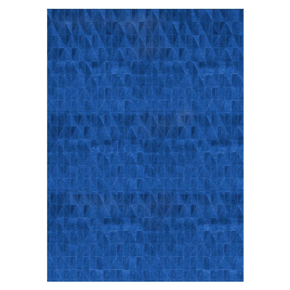 Bold Spliced Angles Customizable Fragment Rectangle in Sapphire Large