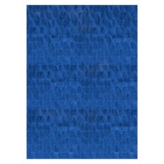 Bold Spliced Angles Customizable Fragment Rectangle in Sapphire Large