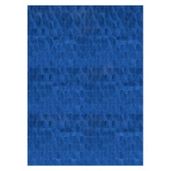 Bold Spliced Angles Customizable Fragment Rectangle in Sapphire X-Large