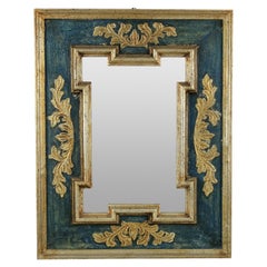 Mid-Century Florentine Painted and Gilded Mirror