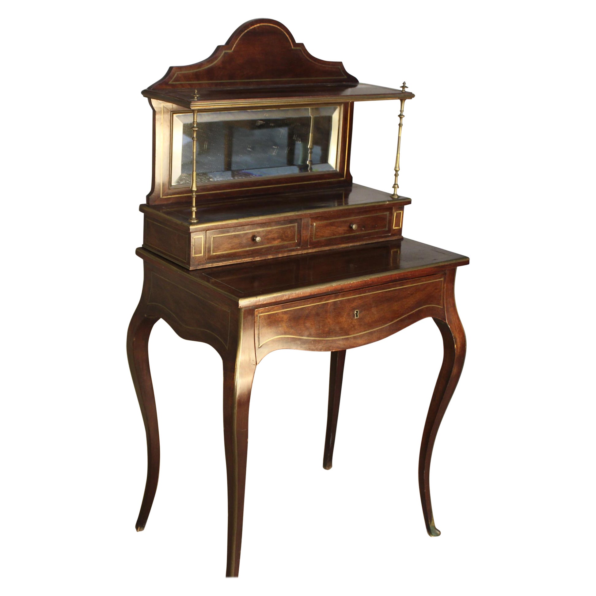 Louis XVI Style Elegant Writing Table in Walnut For Sale