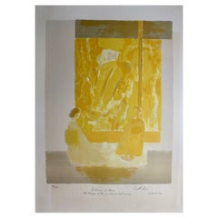 Bernard Cathelin Original 1976 Lithograph Annotated to His Gallerist
