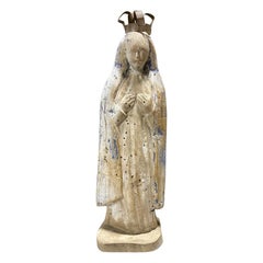 Mutter Maria Madonna, Holz geschnitzt, polychrom, Santo Santos, 18.-19. Jahrhundert