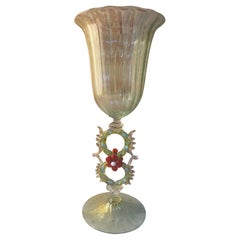 Verre de Murano italien fabriqué à la main des années 1970