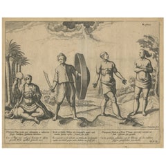 Eingeborene von Pegu, den Molukken, Penequais-Indianer und St. Thomas, um 1605