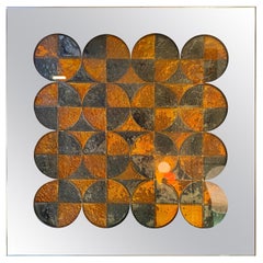 Verner Panton Style Pop/ Op Art Wall Mirror, Italy 1970s