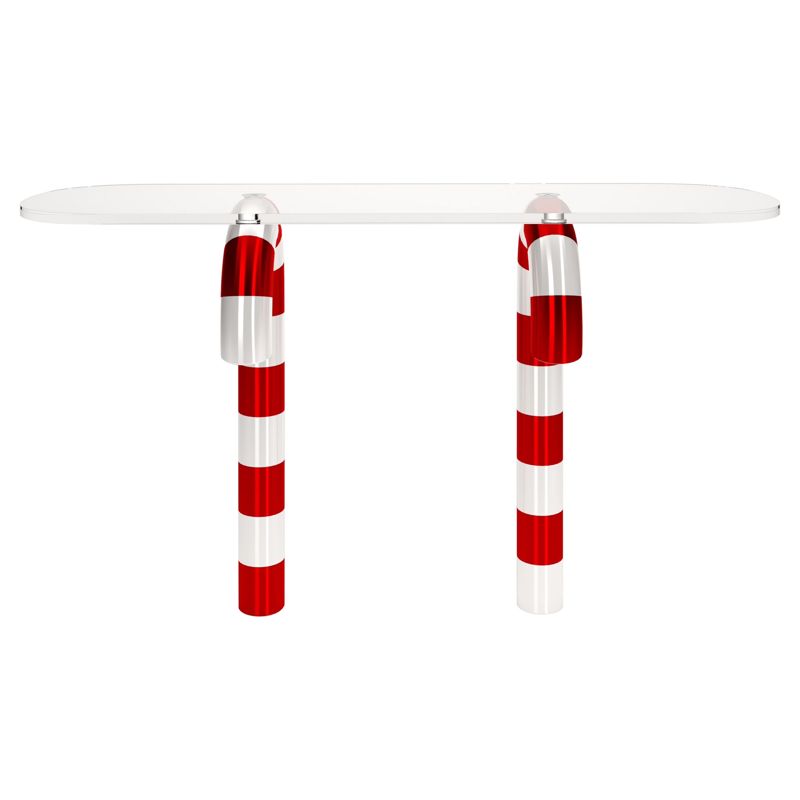 Console Tables Model Giò Candy Cane Candy Collection by Studio Superego, Italy For Sale