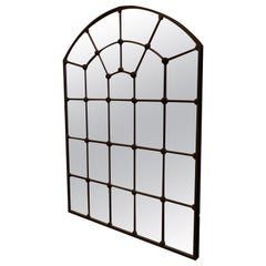 Vintage Large Industrial Style French Window Mirror