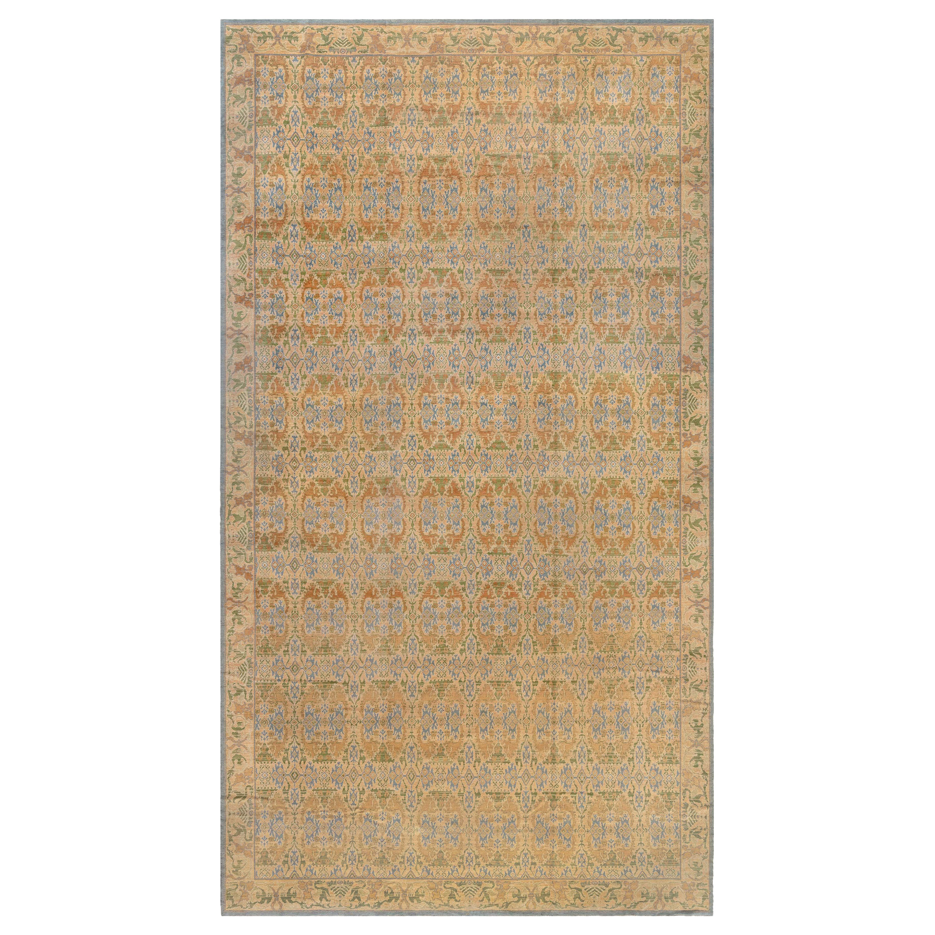 Doris Leslie Blau Vintage Spanish Cuenca Rug Handwoven Grandeur in Earthy Tones