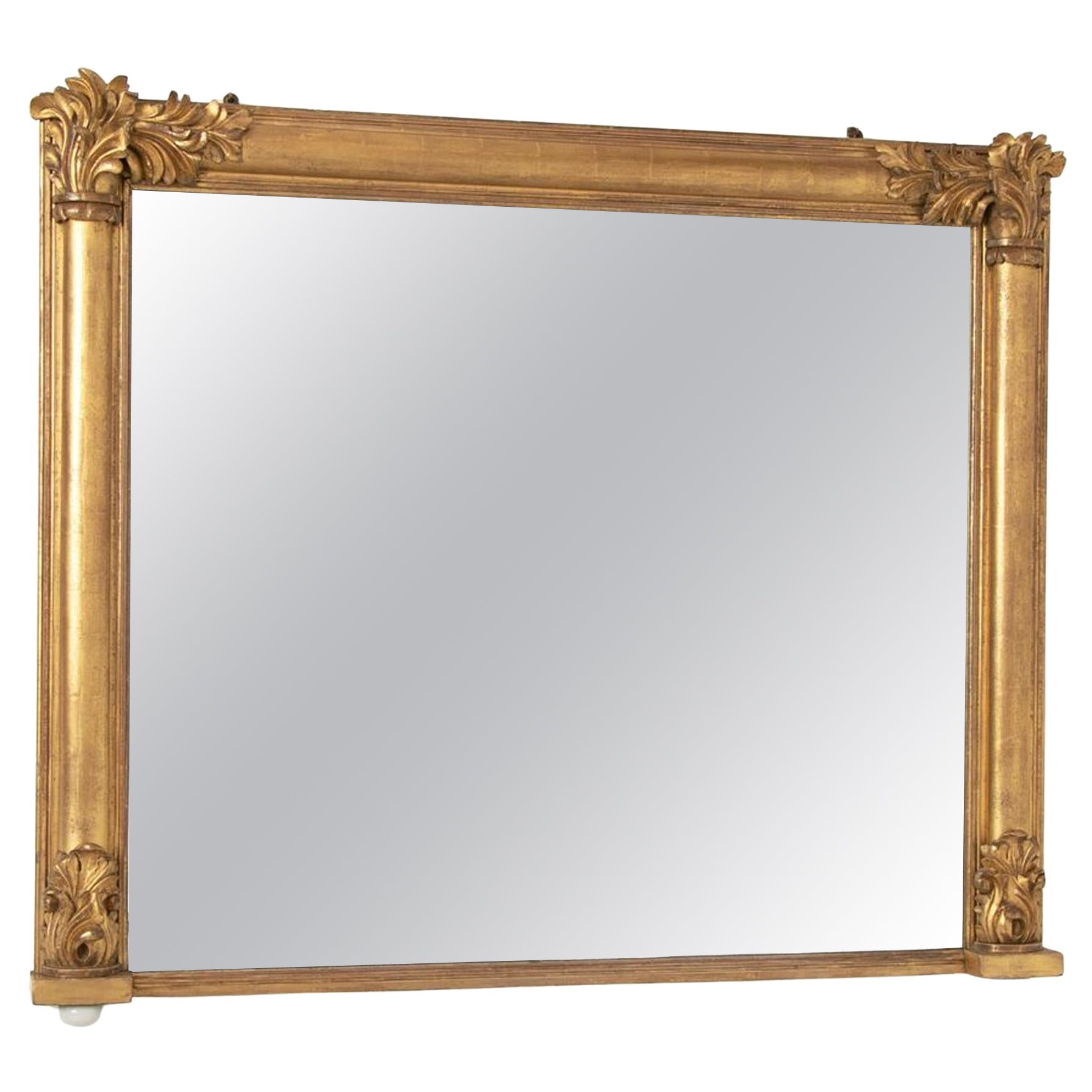 Antique Gilt Overmantle Mirror Made by William Cribb, C.1825 For Sale