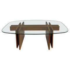 1970s Danish Teak Glass Coffee Table by Gustav Gaarde for Trekanten Hestbaek