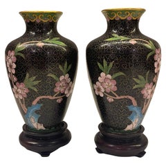 Pair of Early 20th Century 'Republic Period' Chinese Urn Vases