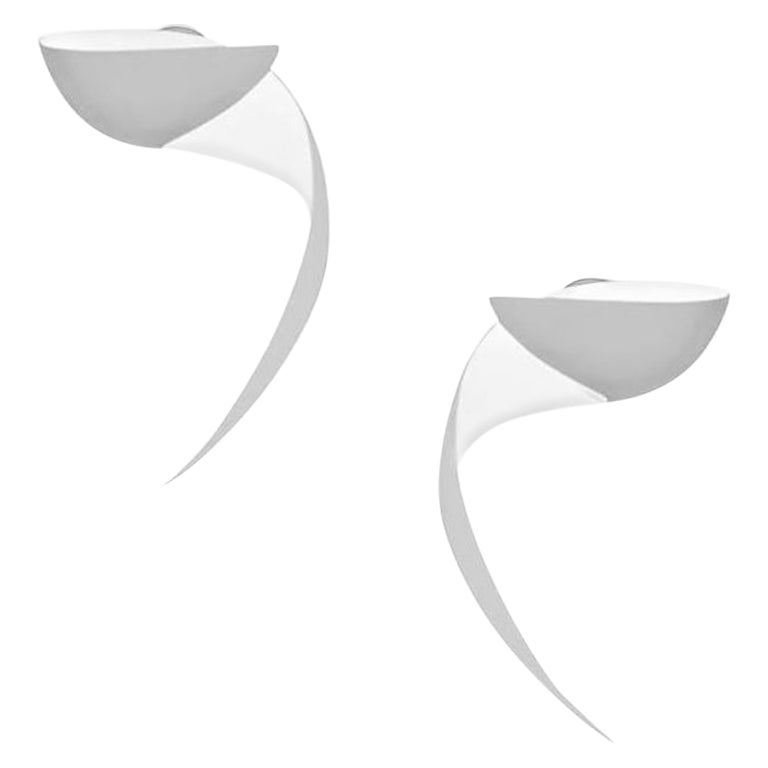 Lampe murale Flame de Serge Mouille en blanc