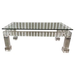 Mid Century Chunky Lucite Coffee Table
