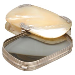 Antique Late 18th Century Mother of Pearl and Silver Magnifying Glass