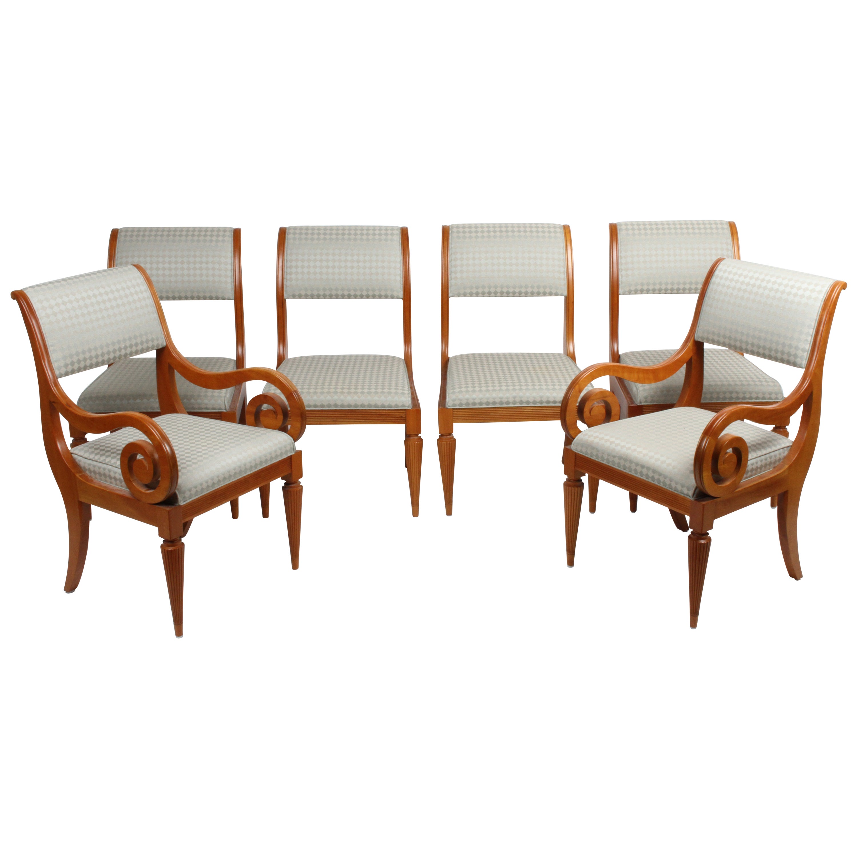 Rare Set of 6 Robert A.M. Stern Bodleian Dining Chairs in Natural Cherry for HBF For Sale