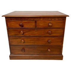 Antique Early American Mahogany Four Drawer Dresser Chest of Drawers