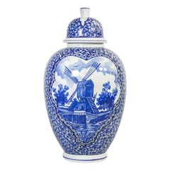 Vintage Ceramic Vase, Delft FG Manufacture, Holland
