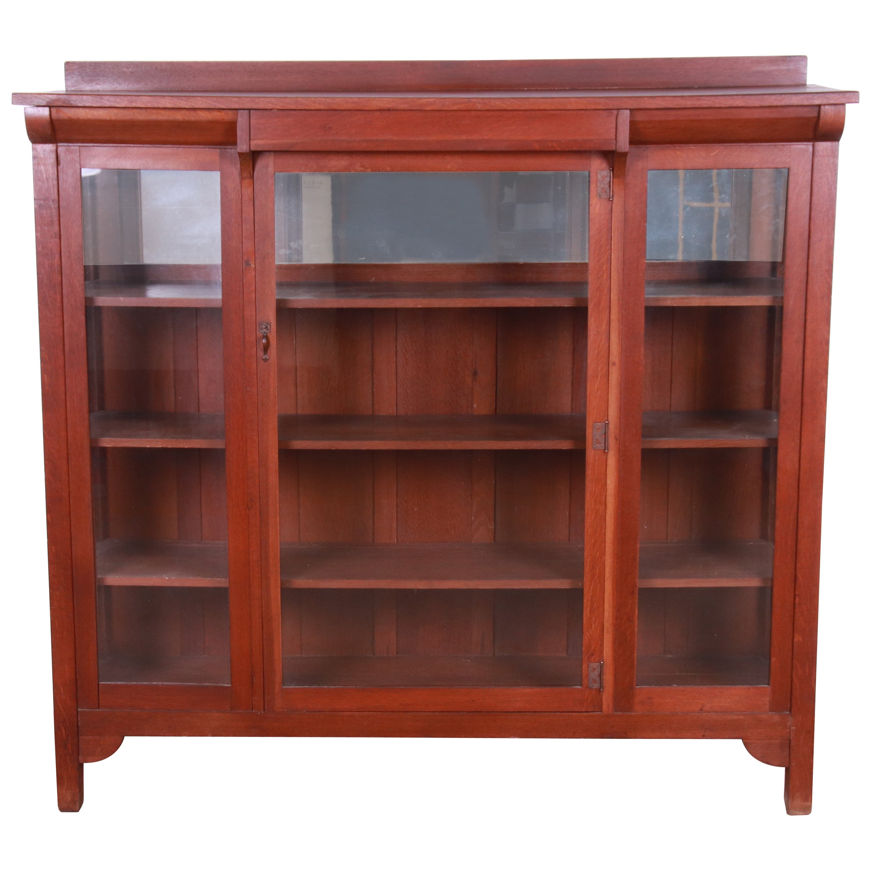 Stickley Brothers Mission Oak Arts and Crafts Bookcase, circa 1900