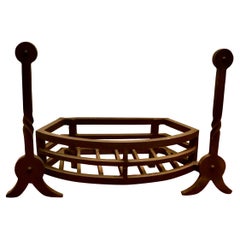Huge 19th Century Curved Inglenook Fire Grate