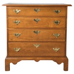 19th Century American Maple Four Drawer Chest