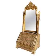 Very Rare Carved Gilt Gesso Dressing Mirror, circa 1710-1720