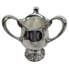 Antica tazza d'argento Art Nouveau americana in argento sterling