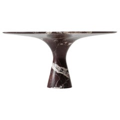 Rosso Lepanto Refined Contemporary Marble Oval Table 210/75