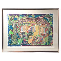 1970s Lithograph by Gloria Vanderbilt Titled House