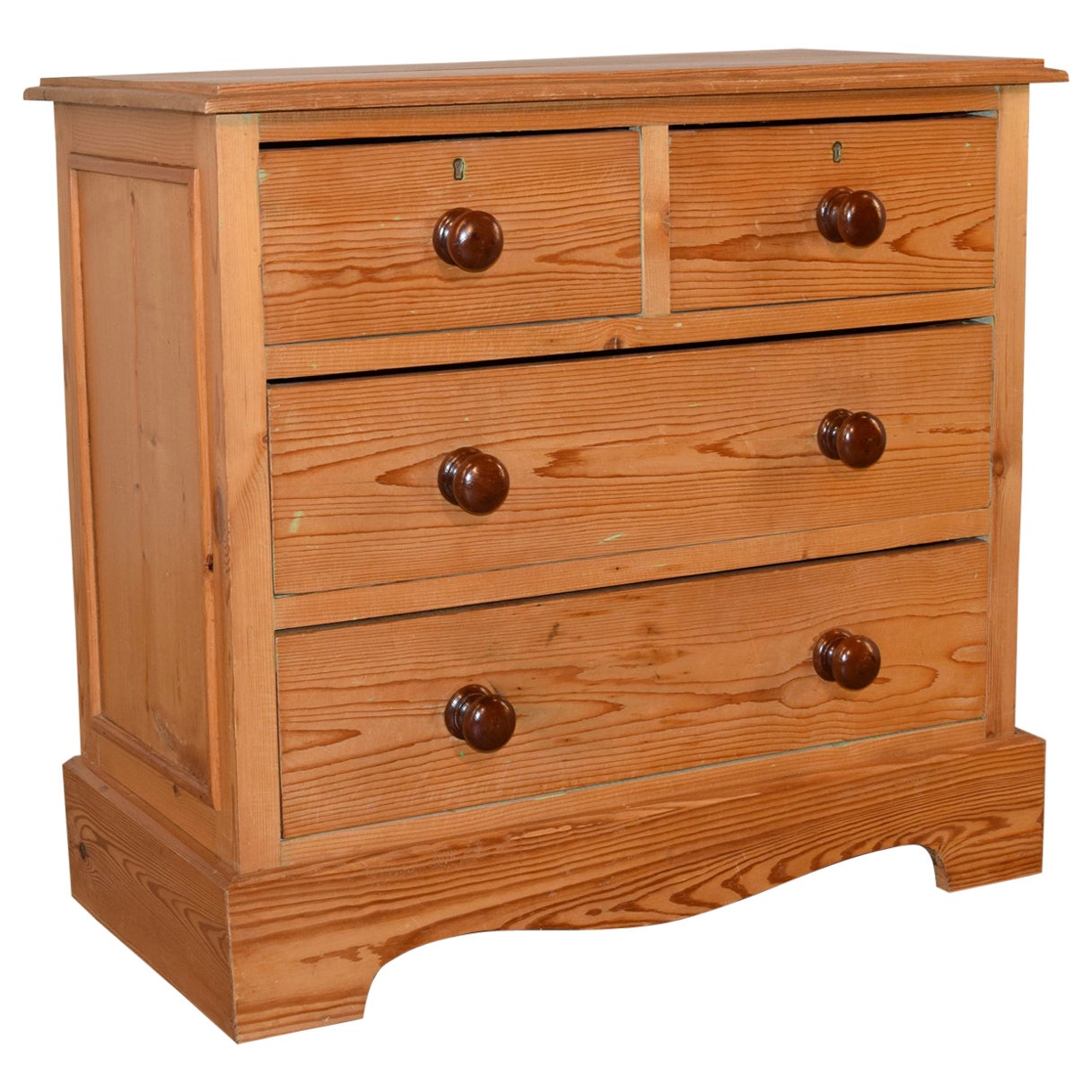 19th Century Small Pine Chest of Drawers For Sale