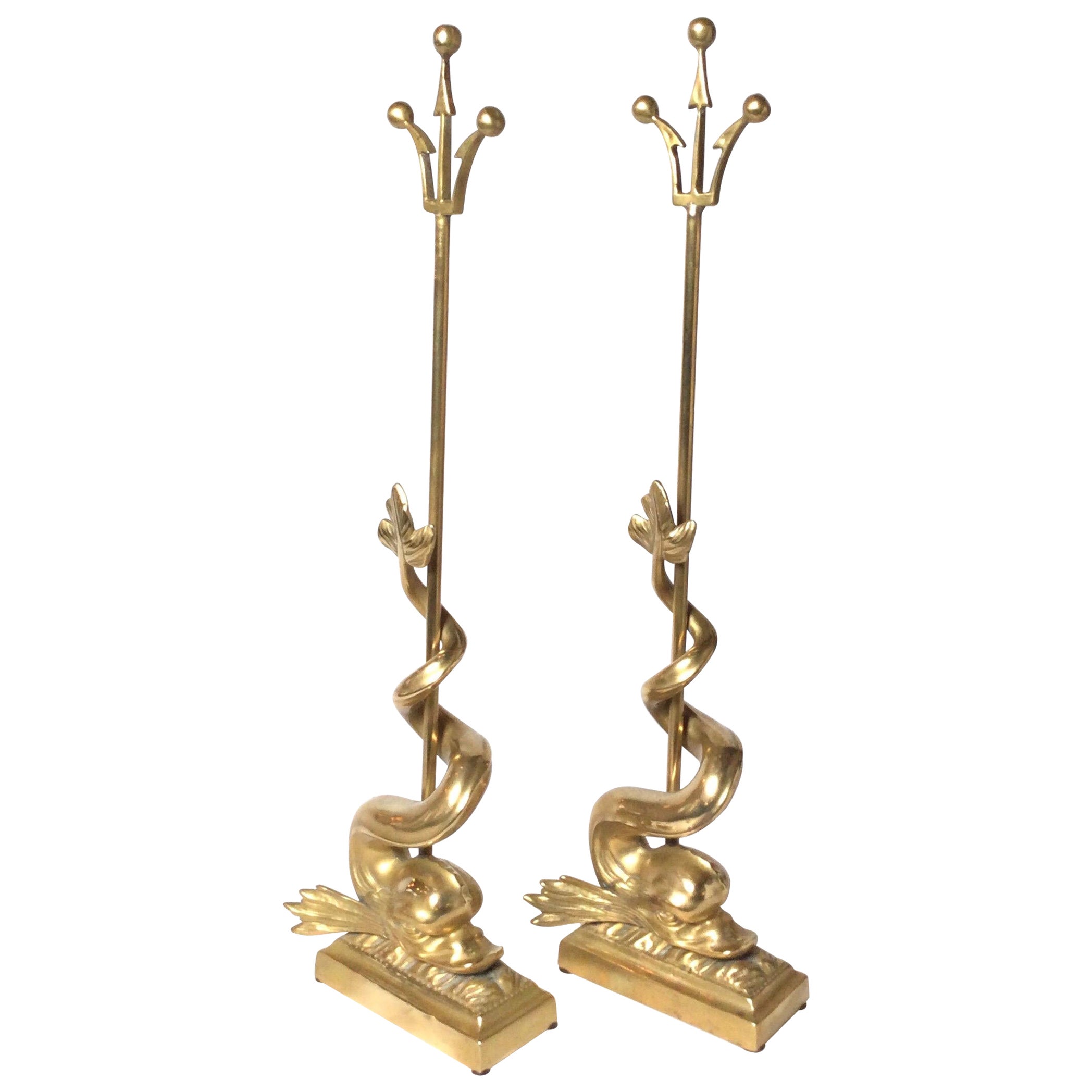 Pair of 1950s Brass Owl Bookends Sculptures at 1stDibs
