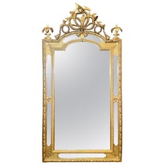 Antique 19th Century French Gold Leaf Paneled Mirror