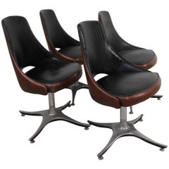 Retro Set of 60s Era Chromcraft Swivel Chairs