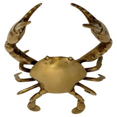 Vintage Brass Crab Paperweight