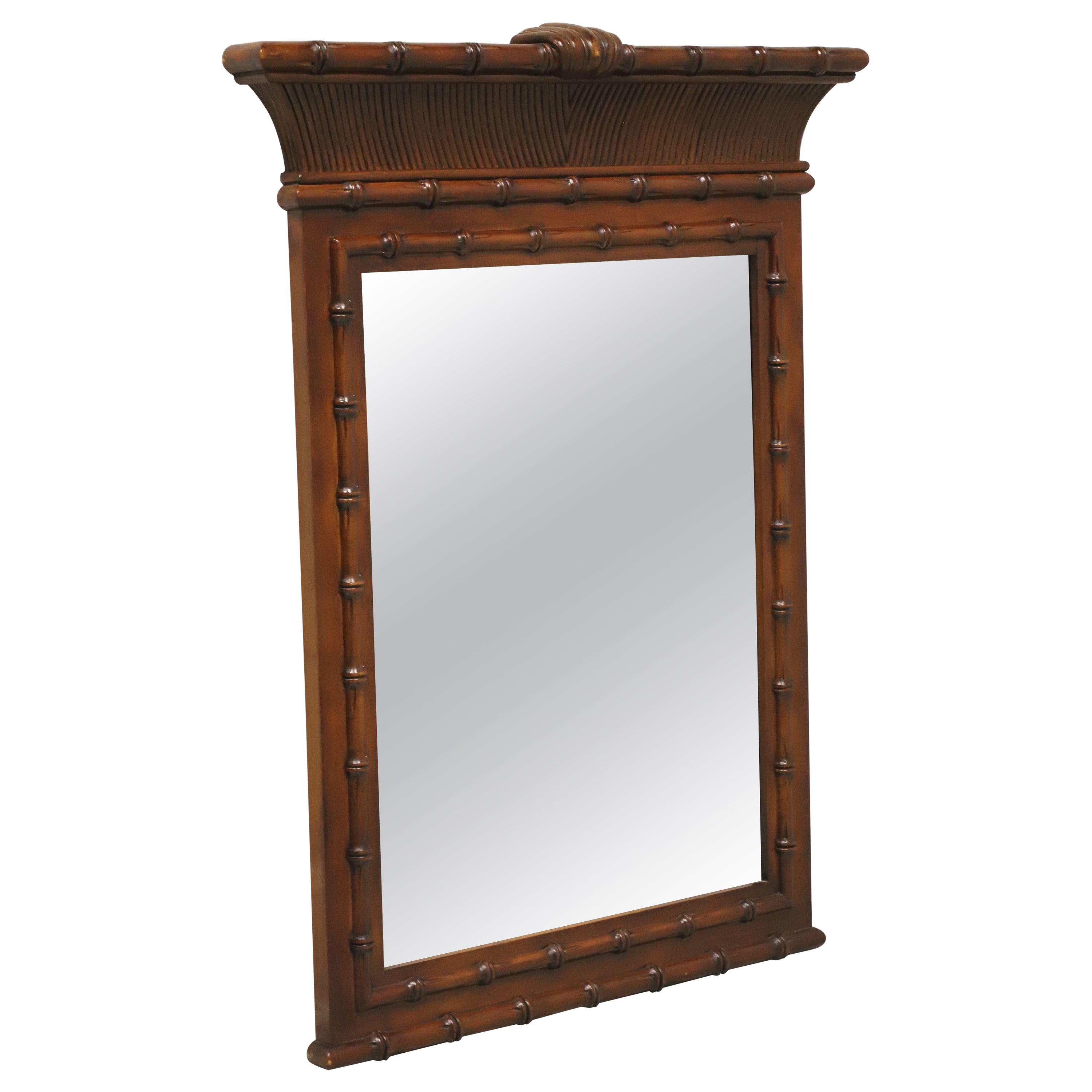 Late 20th Century Faux Bamboo Wall Mirror
