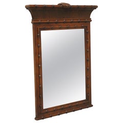 Used Late 20th Century Faux Bamboo Wall Mirror