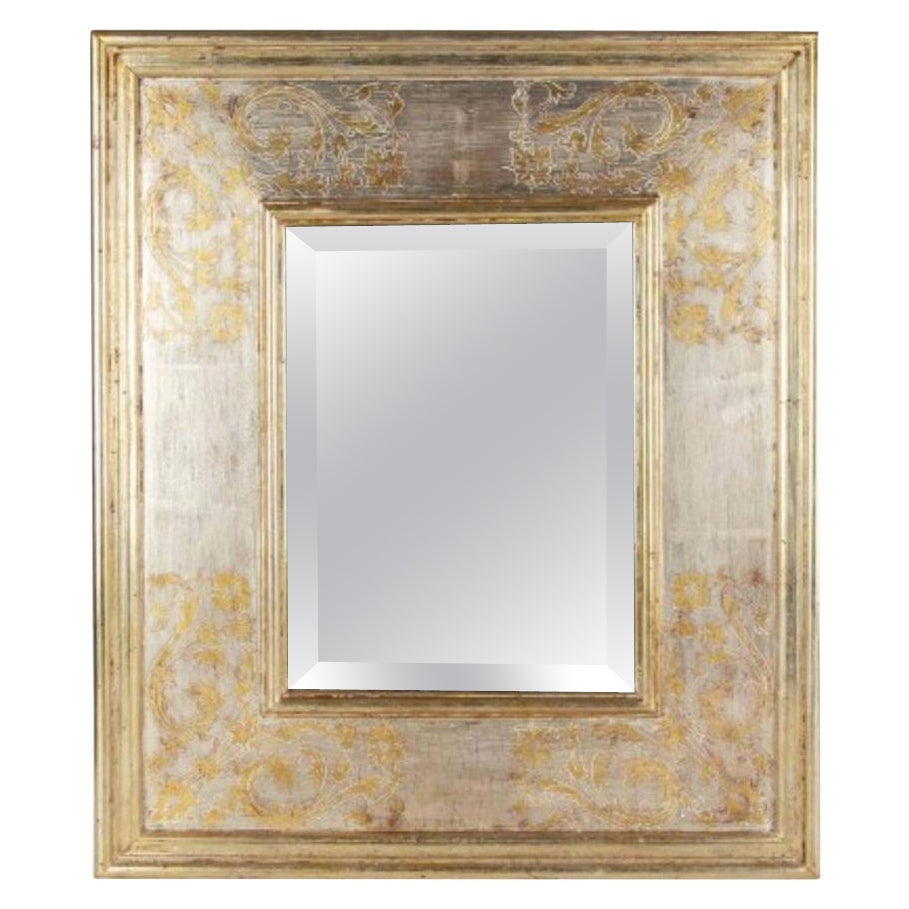 Hal Kuehne Prendergast Signed Gesso & Gilt Framed Mirror For Sale