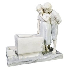 Antique Schauer Ceramic Sculpture, Sculptor Franz Sautner