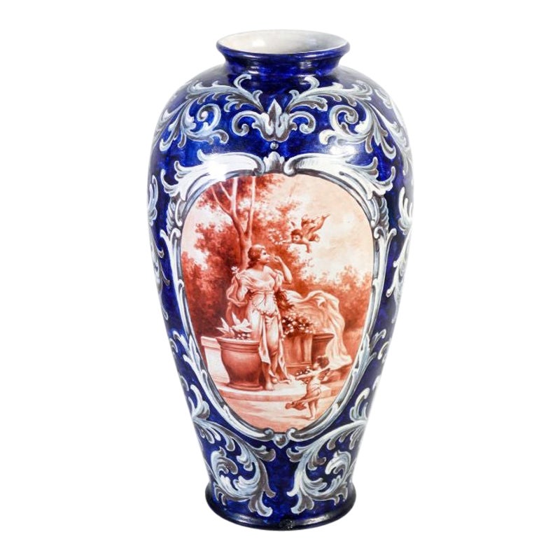 Ceramic Vase, Attr. to Molaroni Manufacture. Pesaro, Italy For Sale