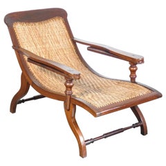 Planters Chair, Mahogany Deck Chair, India, 1800