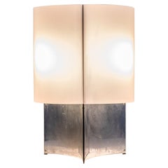 20th Century Massimo Vignelli Table Lamp 526 G for Arteluce in Metal and Perspex