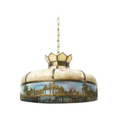 Panel Shade Pendant with Arabic Style Motif