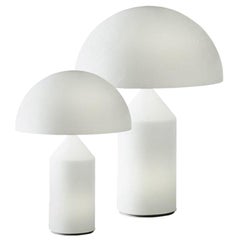 Set of 'Atollo' Large and Medium Glass Table Lamp Designed by Vico Magistretti