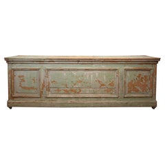 Antique Late 19th Century French Painted Shop Counter