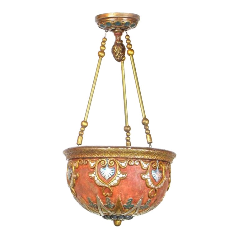 Pair of Egyptian Revival Theater Bowl Fixtures For Sale