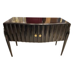 Small Italian Sideboard in Black Wood, circa 1930