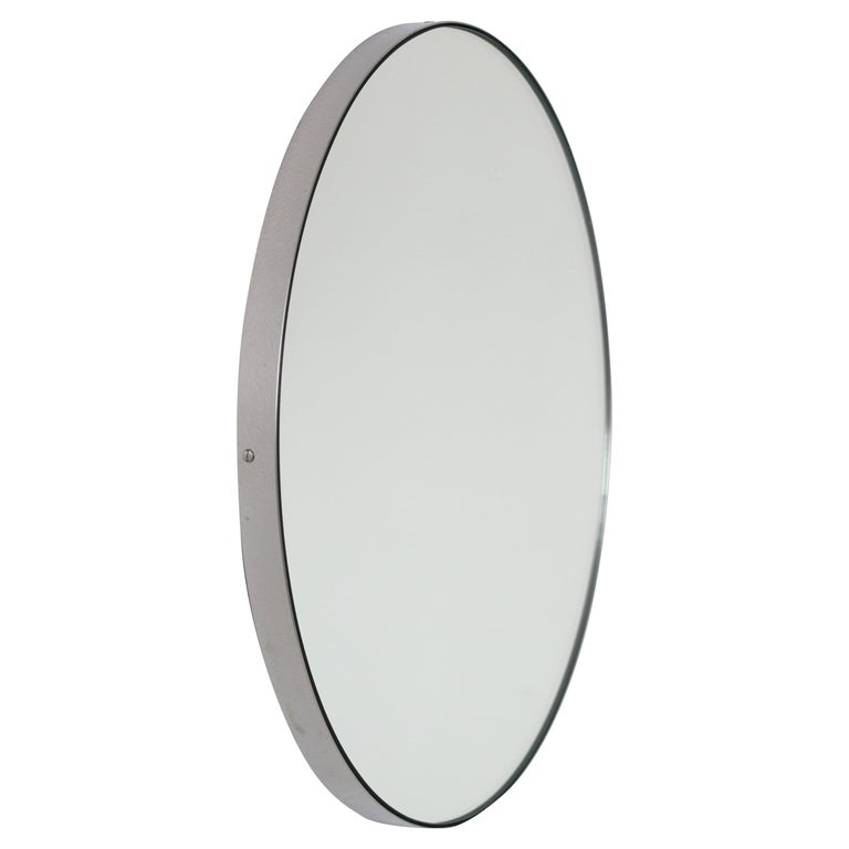 Orbis Round Handcrafted Mirror with Stainless Steel Frame, Customisable