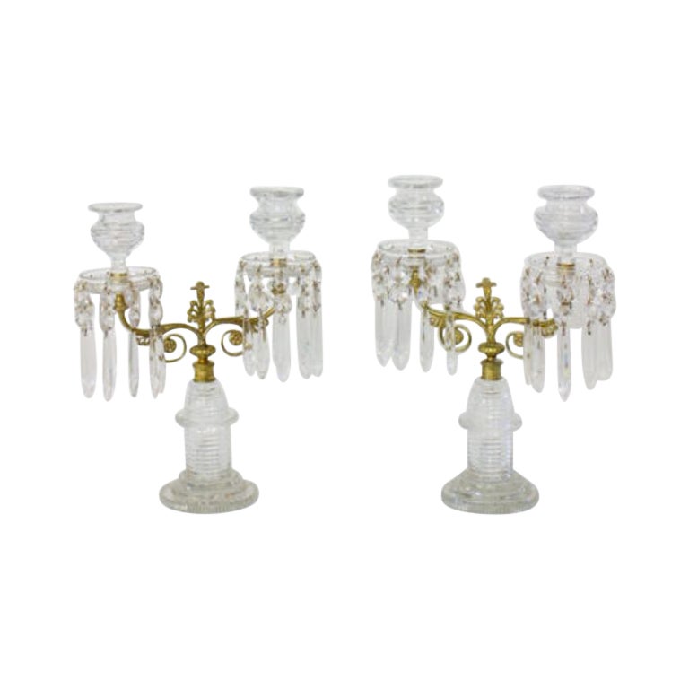 Paire de chandeliers anglais du début du 19e siècle en vente